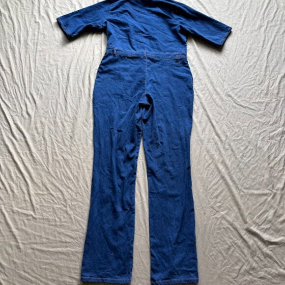 Denim Utility Jumpsuit | Indigo Blue | Size XL - Picture 4 of 6